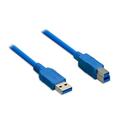 Skilledpower Cable USB 3.0 AM to BM Blue SuperSpeed 4.8Gbps 6Feet Retail SK174943